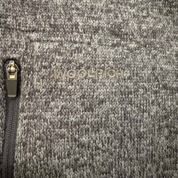 Woolrich Pullover Sweater Mens Medium Mock Neck 1/4 Zip Gray Long Sleeve - Picture 4 of 8